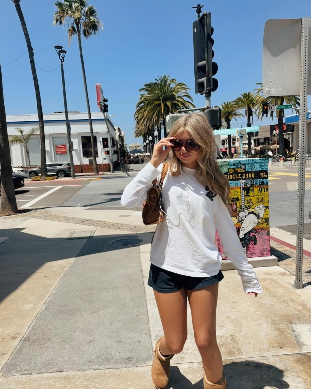girl on a walk summer