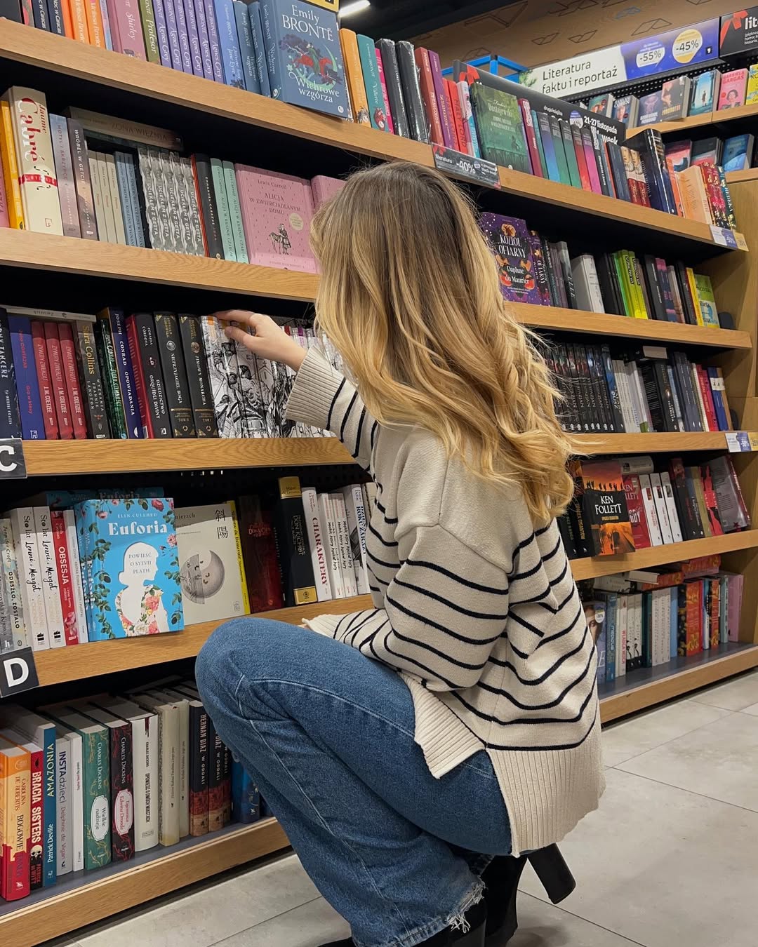 reading in a library