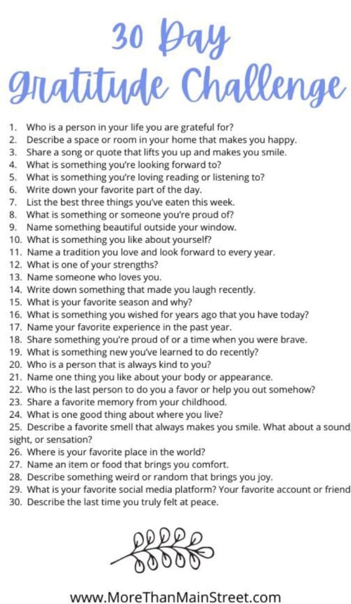 30 day gratitude challenge