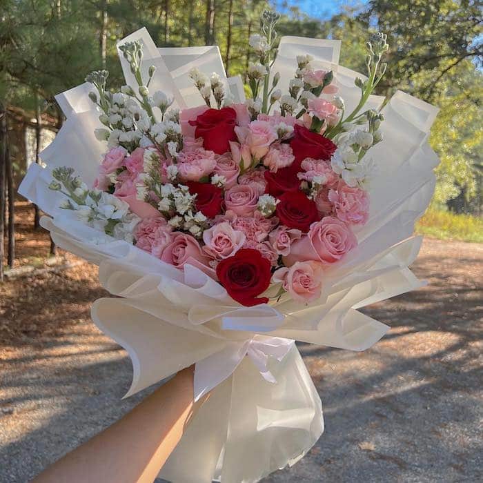 wrapped bouquet •